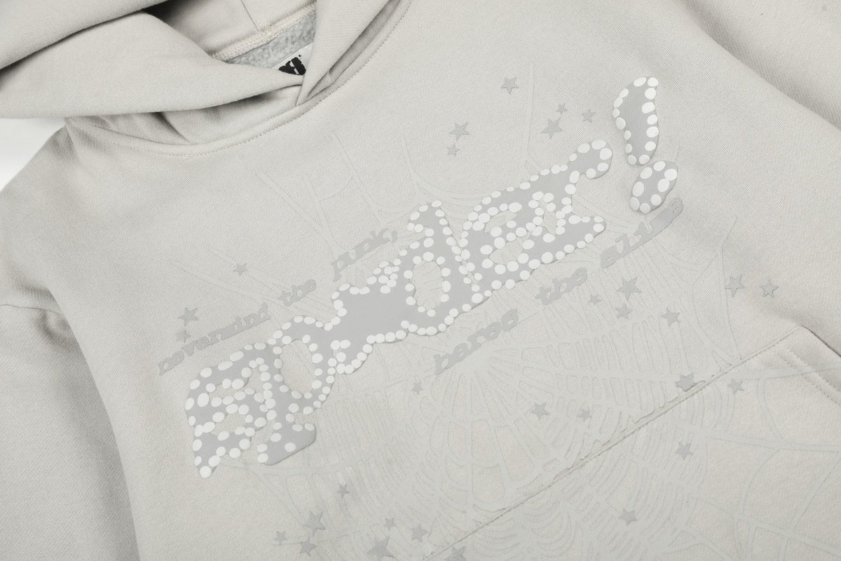 Sp5der Star Graphic Hoodie & Sweatpants Matching Set ¡ª detail