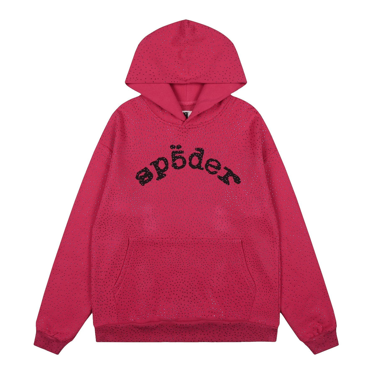 Sp5der Rhinestone Hoodie & Pants Matching Set ¡ª front