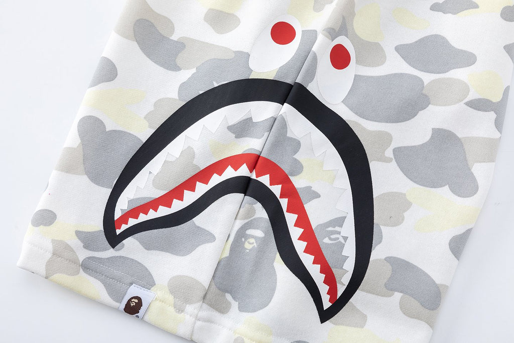 BAPE Shark Mouth Camouflage Shorts ¡ª detail