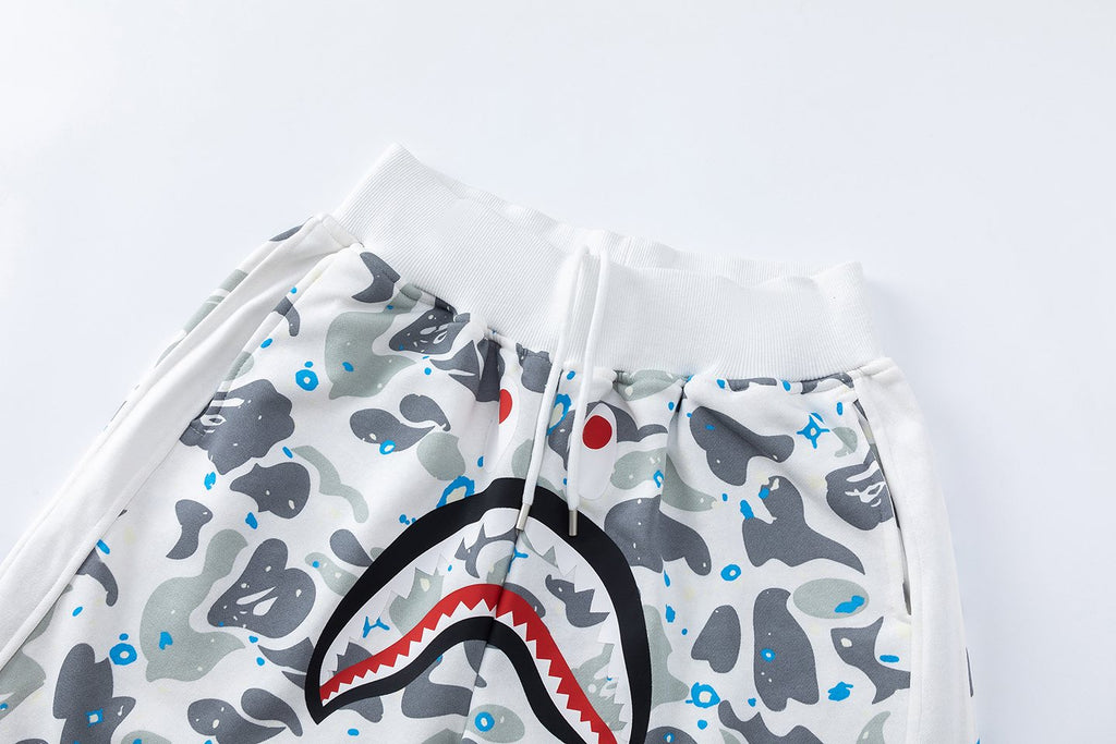 BAPE Camo Shark Graphic Shorts ¡ª detail