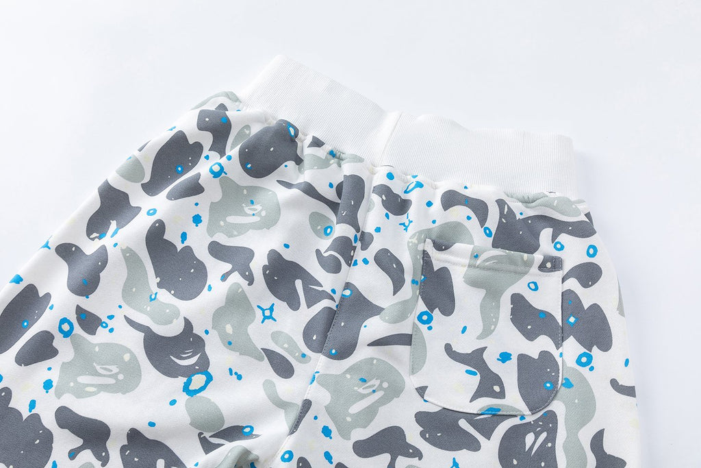 BAPE Camo Shark Graphic Shorts ¡ª detail