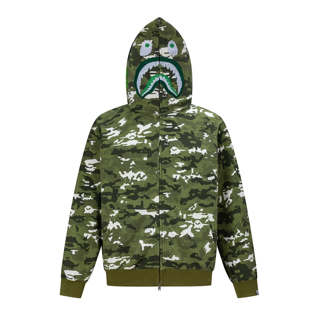 BAPE Shark Face Digital Camo Zip Hoodie ¡ª hero