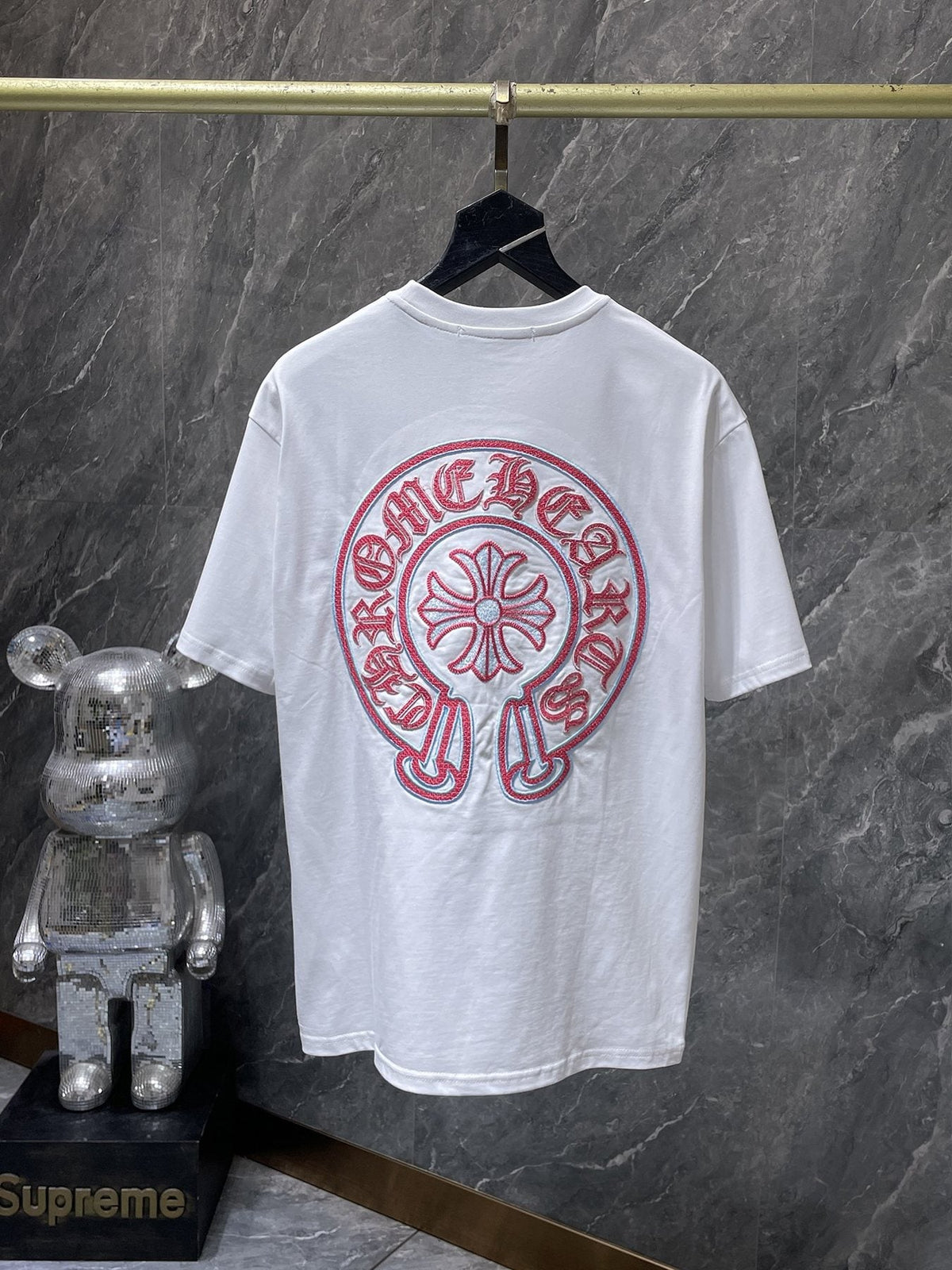 Chrome Hearts Horseshoe Sanskrit Cross Embroidered T-Shirt ¡ª back