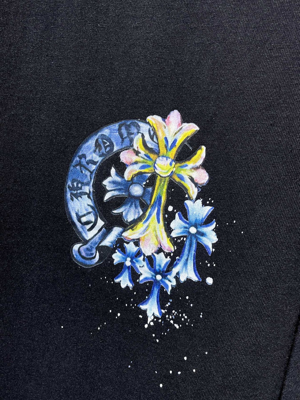 Chrome Hearts Colorful Horseshoe Cross Graphic T-Shirt ¡ª detail