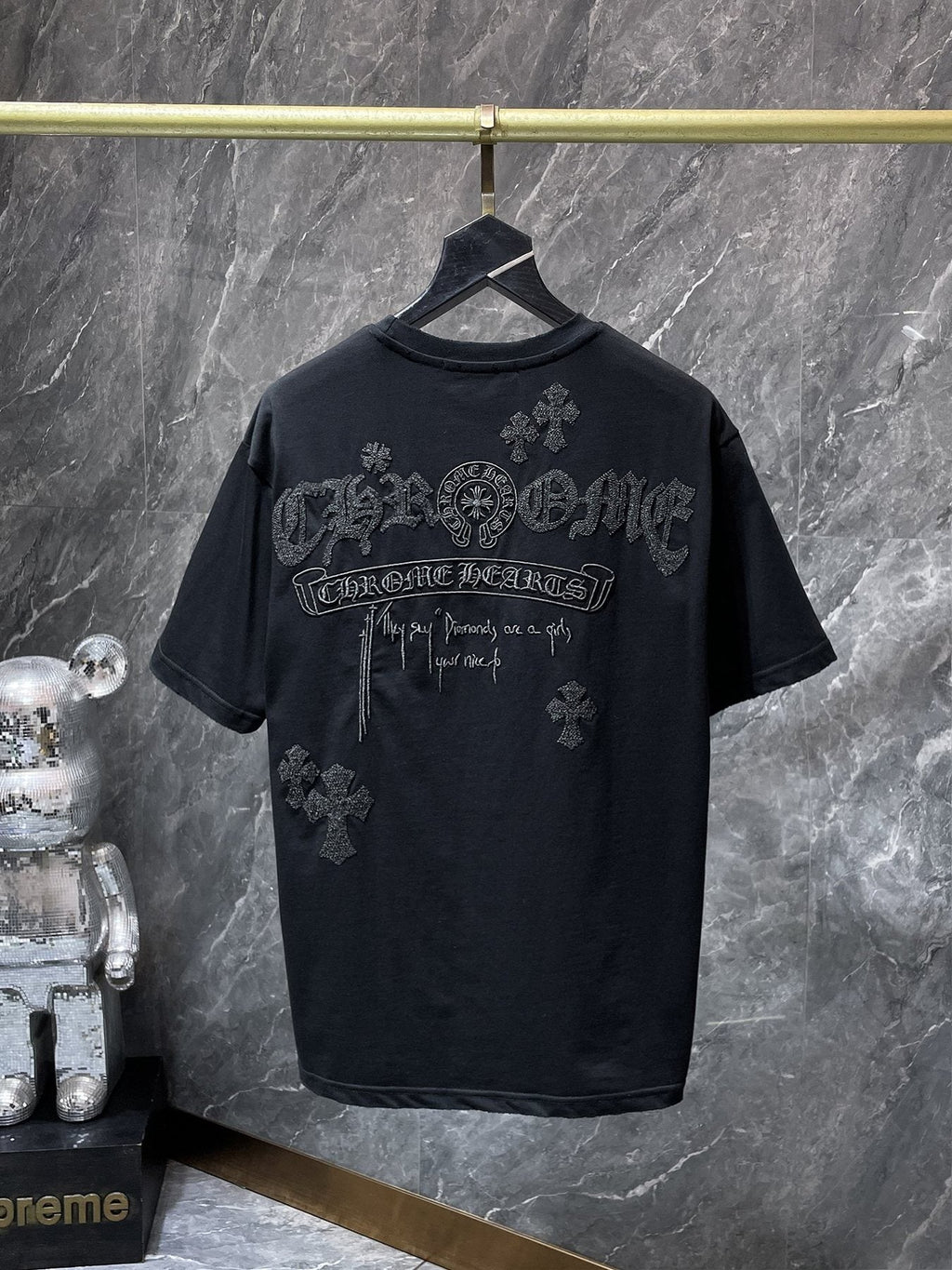 Chrome Hearts Horseshoe & Script Embroidered Graphic T-Shirt ¡ª back
