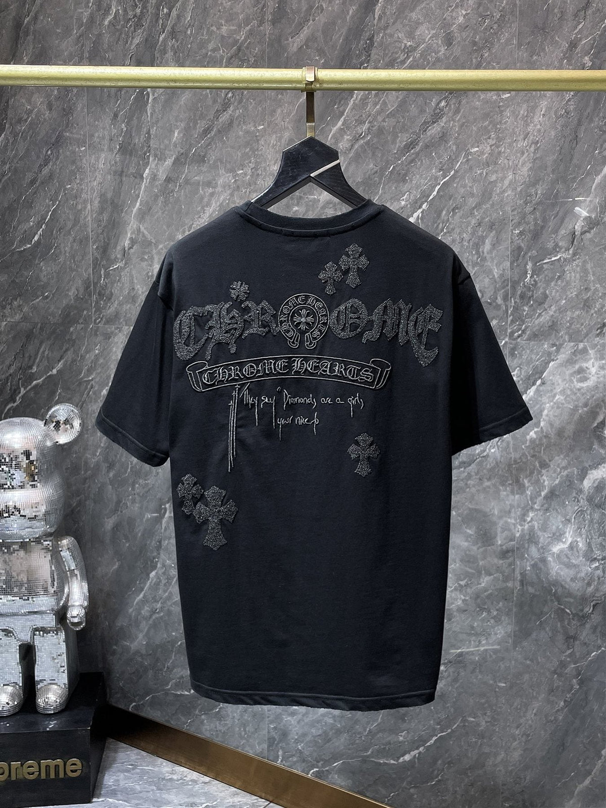Chrome Hearts Horseshoe & Script Embroidered Graphic T-Shirt ¡ª back