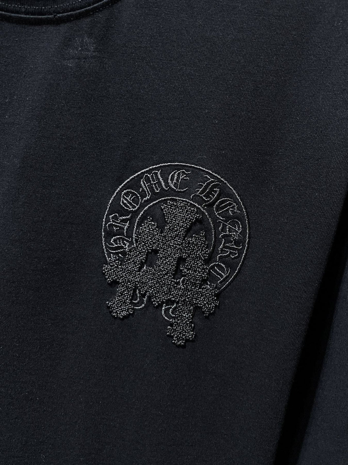 Chrome Hearts Horseshoe & Script Embroidered Graphic T-Shirt ¡ª detail