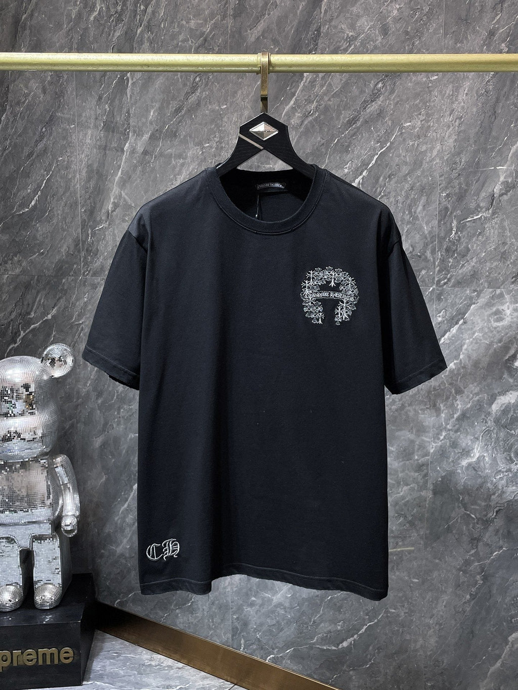 Chrome Hearts Floral Cross Embroidered Graphic T-Shirt ¡ª hero