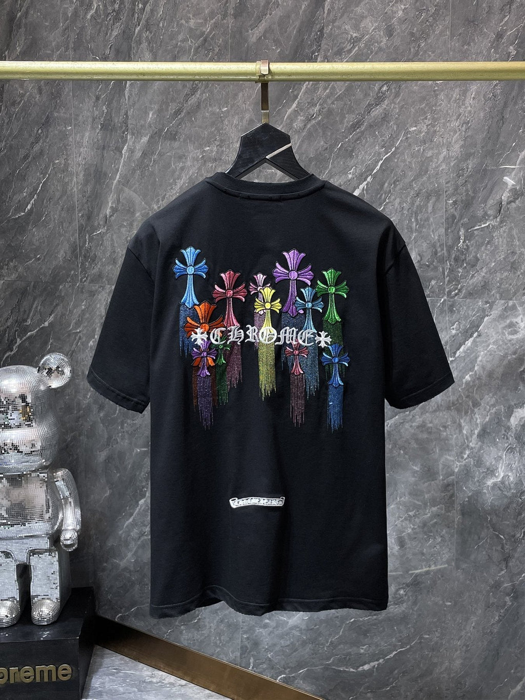 Chrome Hearts Floral Cross Embroidered T-Shirt ¡ª back
