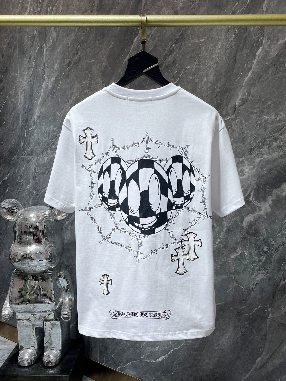 Chrome Hearts Cross & Barbed-Wire Graphic T-Shirt ¡ª back