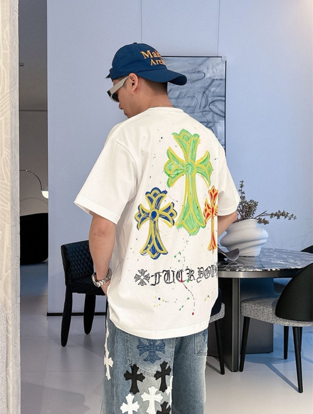 Chrome Hearts Cross Graffiti Graphic T-Shirt ¡ª context