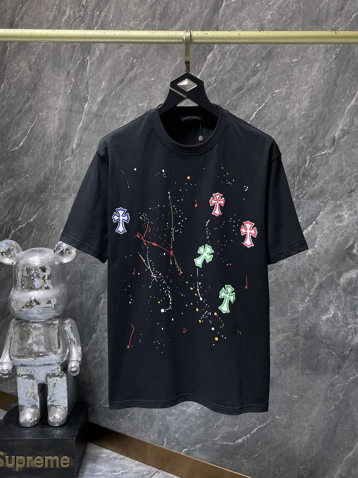 Chrome Hearts Cross Paint Splatter Graphic T-Shirt ¡ª hero