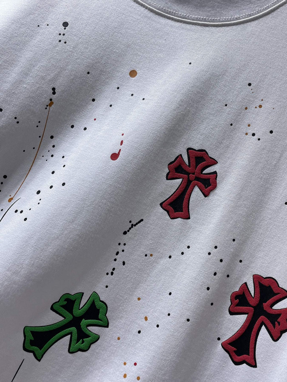 Chrome Hearts Cross Paint Splatter Graphic T-Shirt ¡ª detail