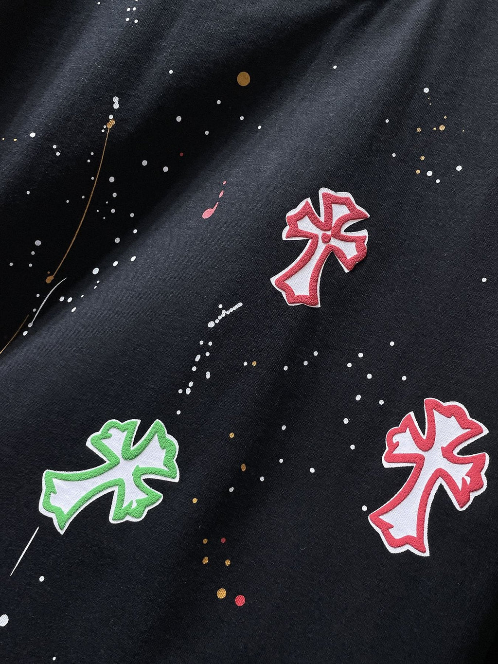 Chrome Hearts Cross Paint Splatter Graphic T-Shirt ¡ª detail