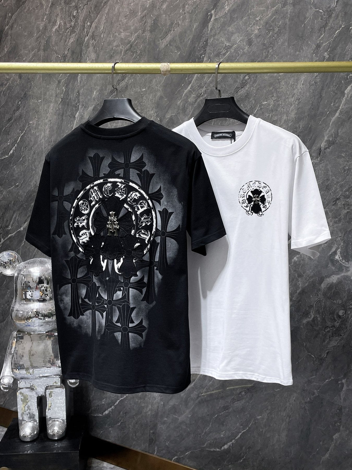 Chrome Hearts Cross Scroll Graphic Short-Sleeve T-Shirt ¡ª comparison