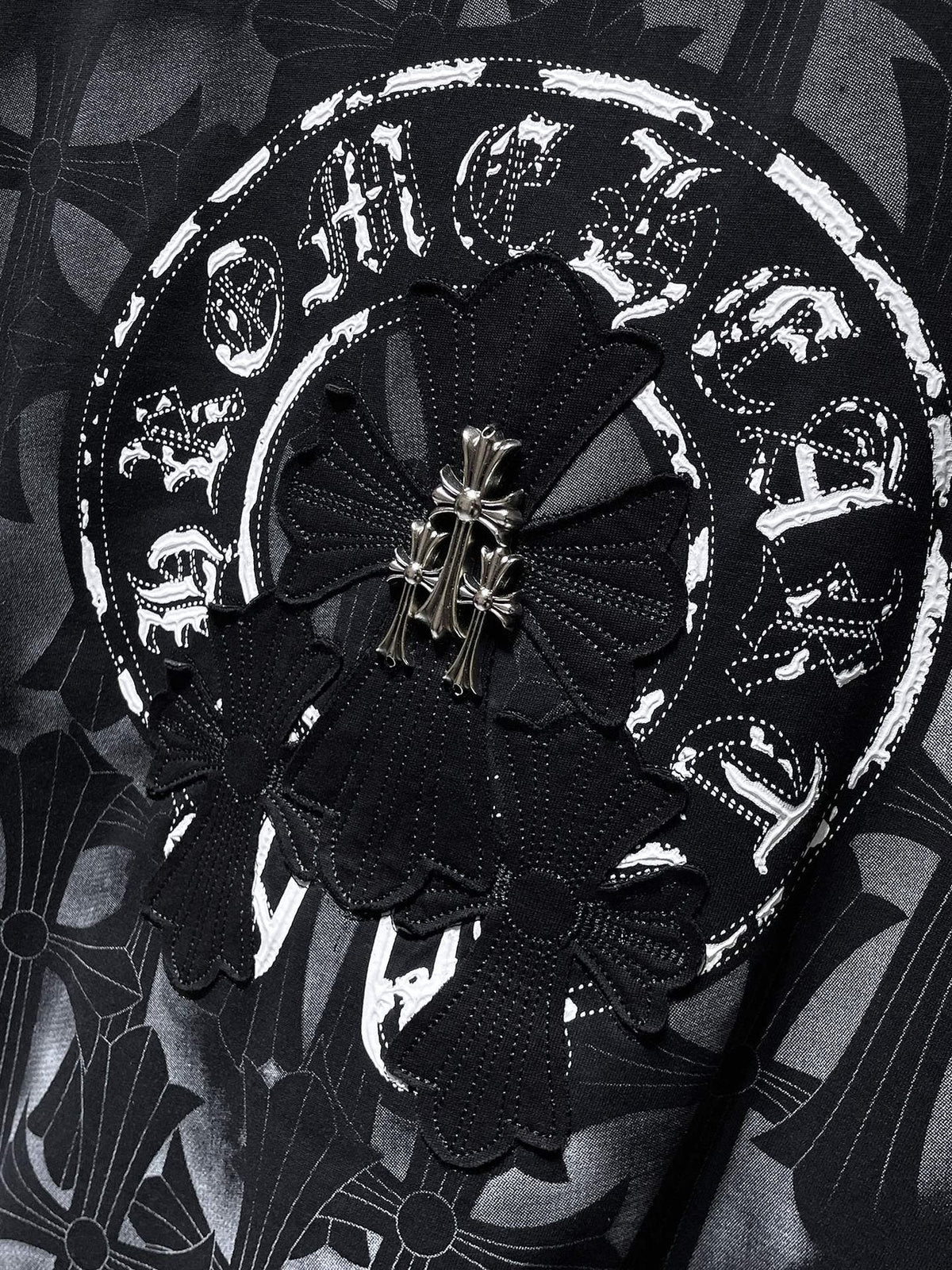 Chrome Hearts Cross Scroll Graphic Short-Sleeve T-Shirt ¡ª detail
