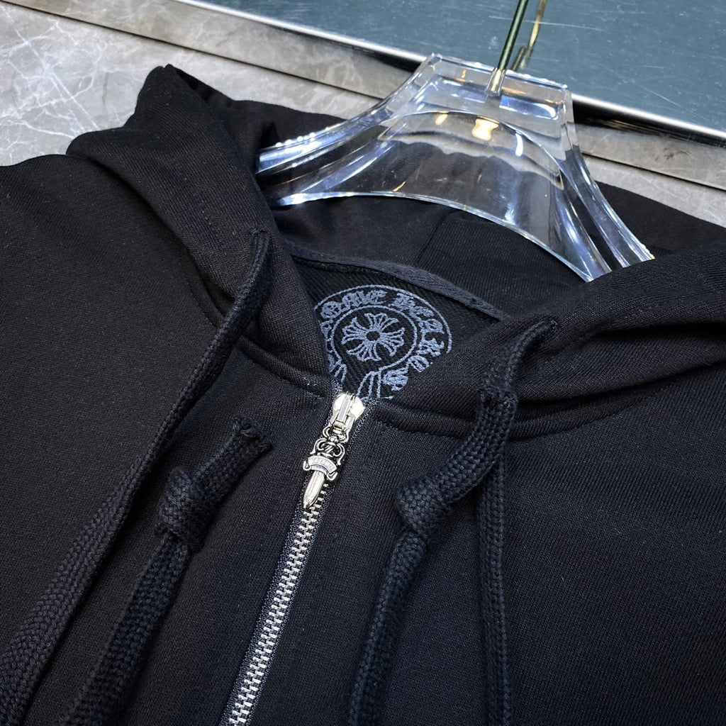 Chrome Hearts Horseshoe Graphic Zip Hoodie ¡ª neck_label