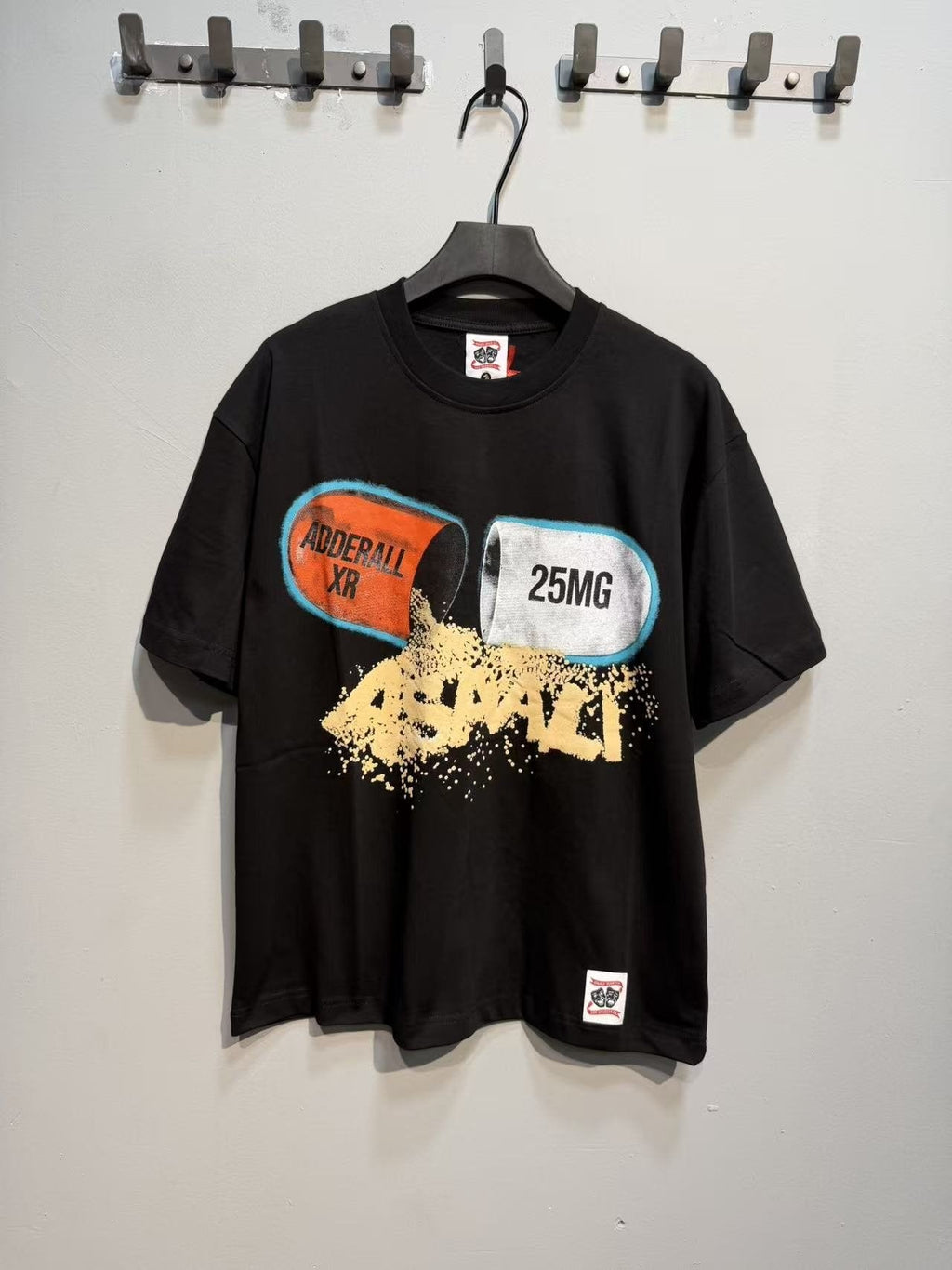 ASAALL Black Distressed Graphic T-Shirt ¡ª front