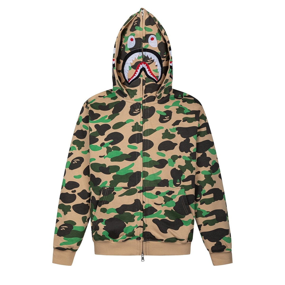 BAPE Shark Camo Full-Zip Hoodie ¡ª front