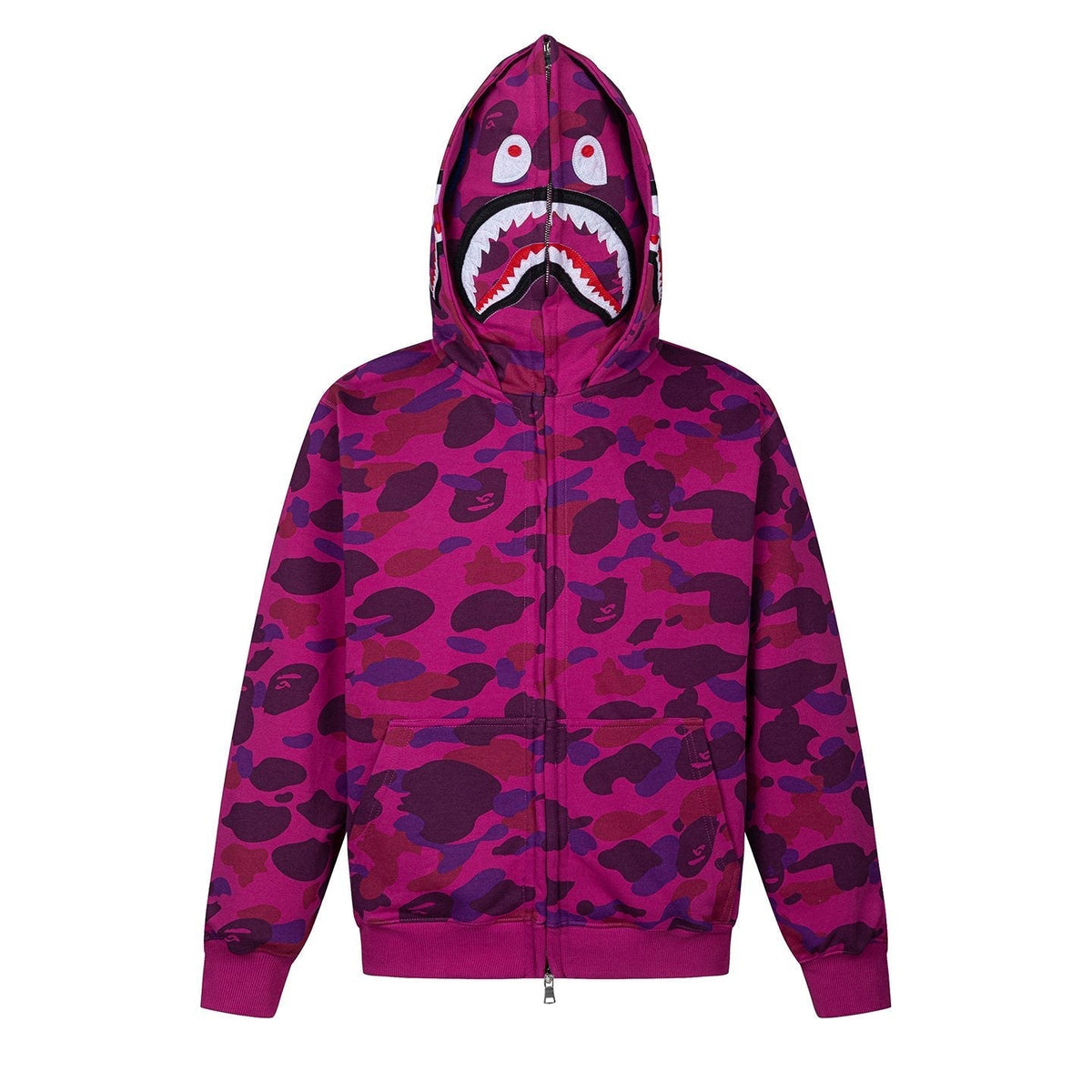 BAPE Shark Camo Full-Zip Hoodie ¡ª front