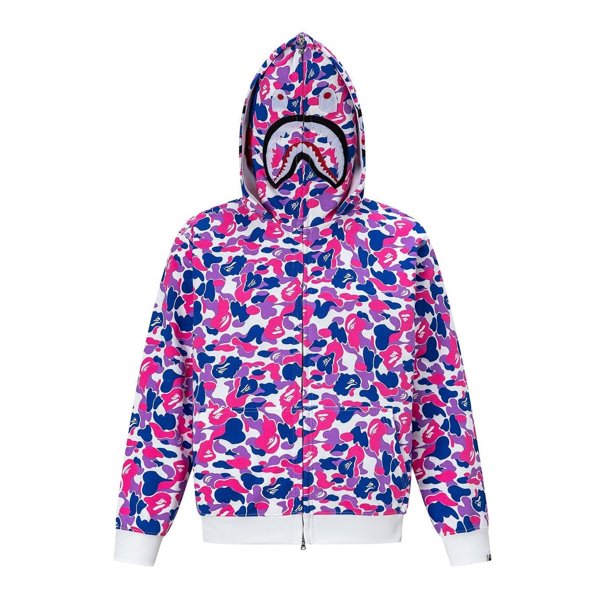 BAPE Shark Camo Full-Zip Hoodie ¡ª front