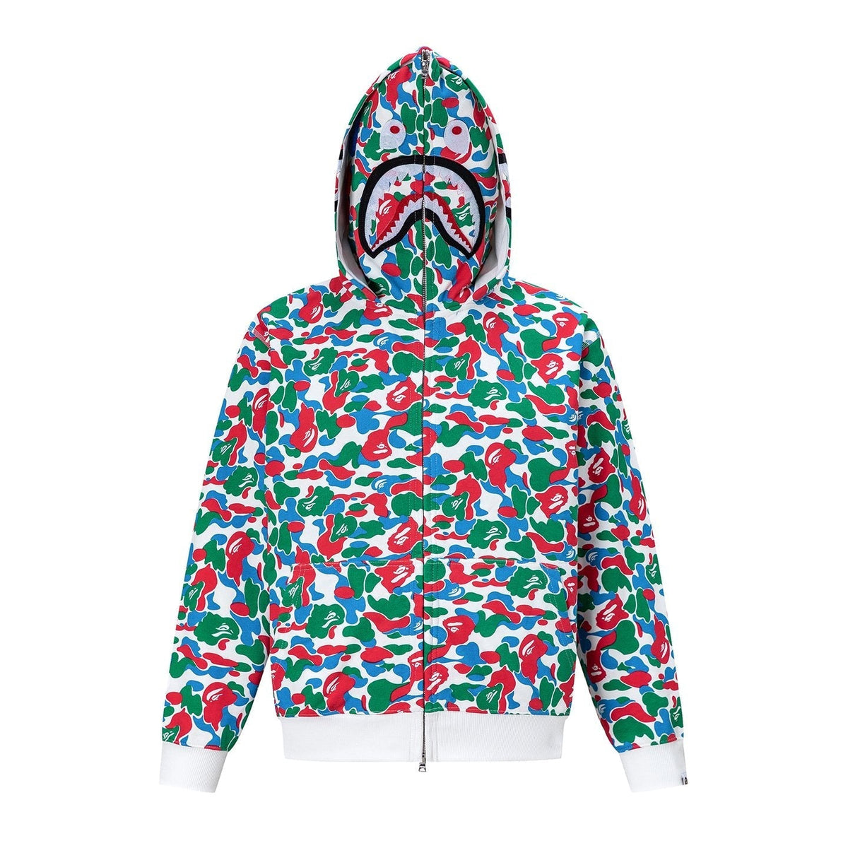 BAPE Shark Camo Full-Zip Hoodie ¡ª front