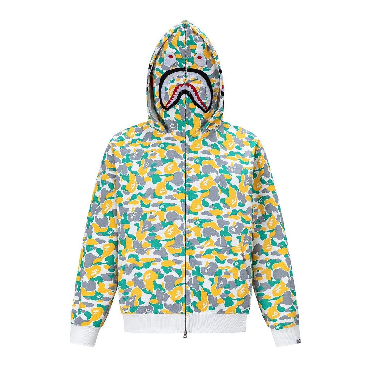 BAPE Shark Camo Full-Zip Hoodie ¡ª front