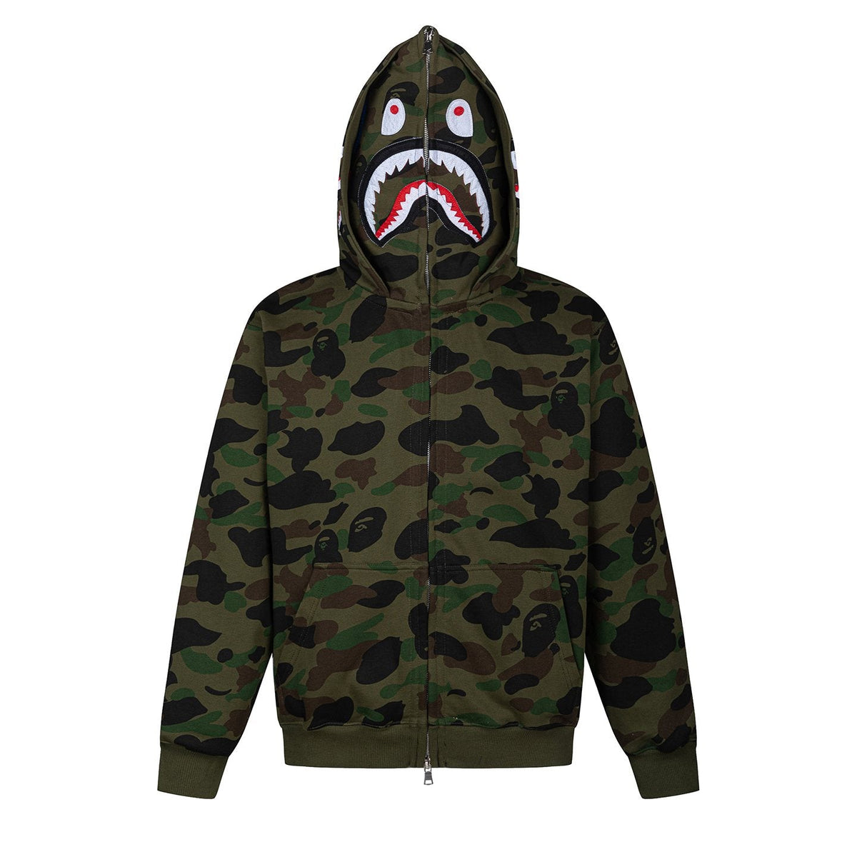 BAPE Shark Camo Full-Zip Hoodie ¡ª front