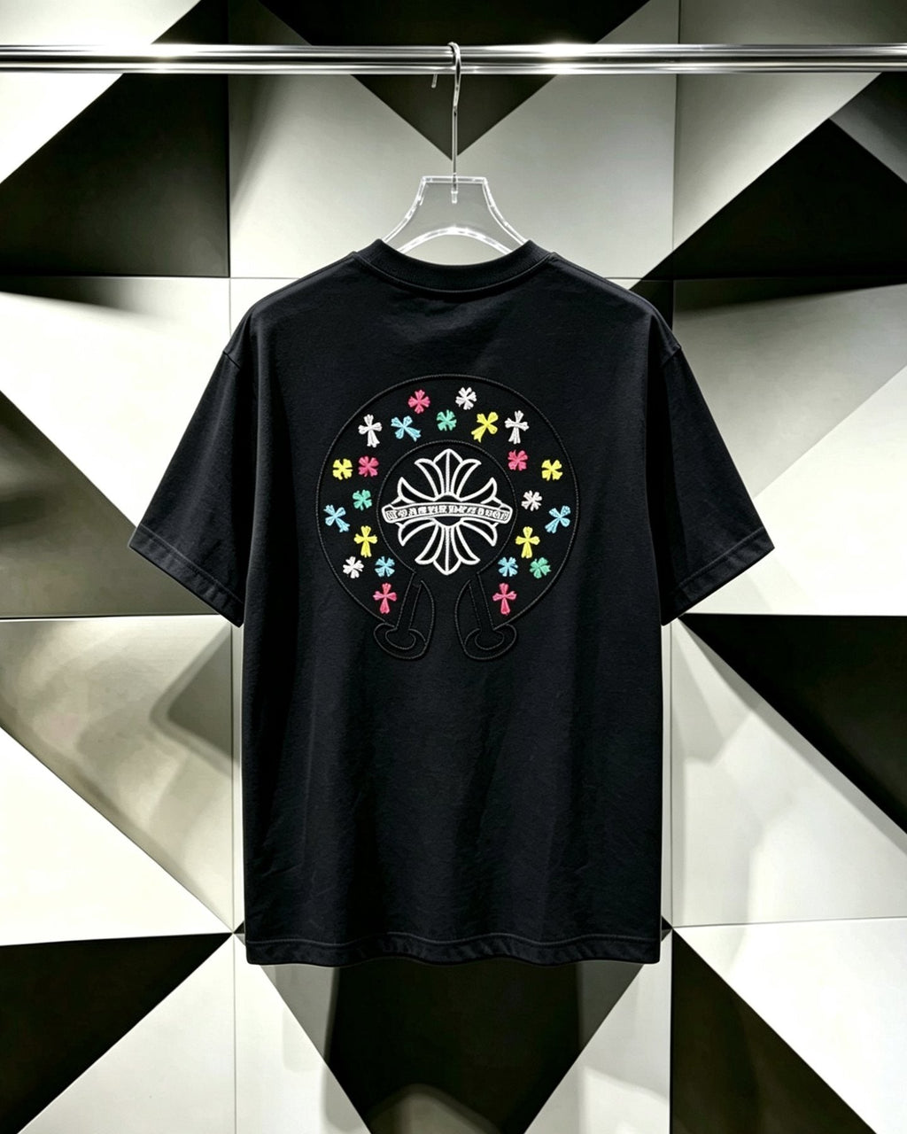Chrome Hearts Horseshoe Cross Embroidered T-Shirt ¡ª back