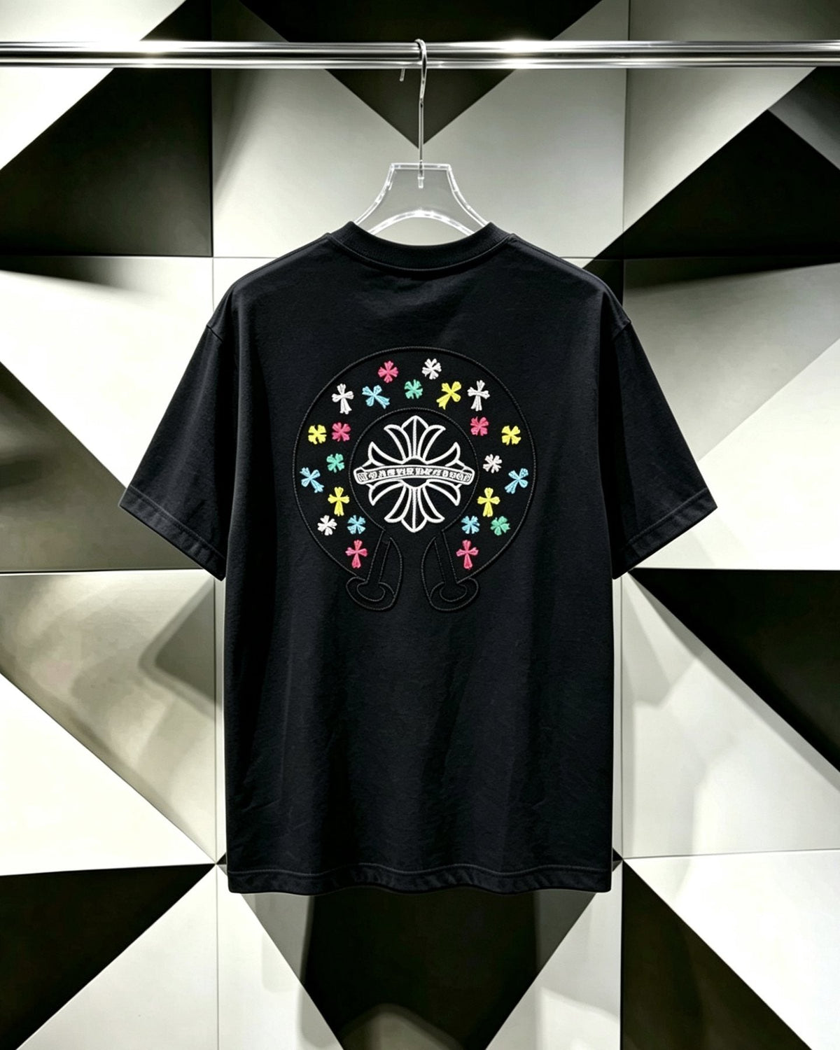 Chrome Hearts Horseshoe Cross Embroidered T-Shirt ¡ª back