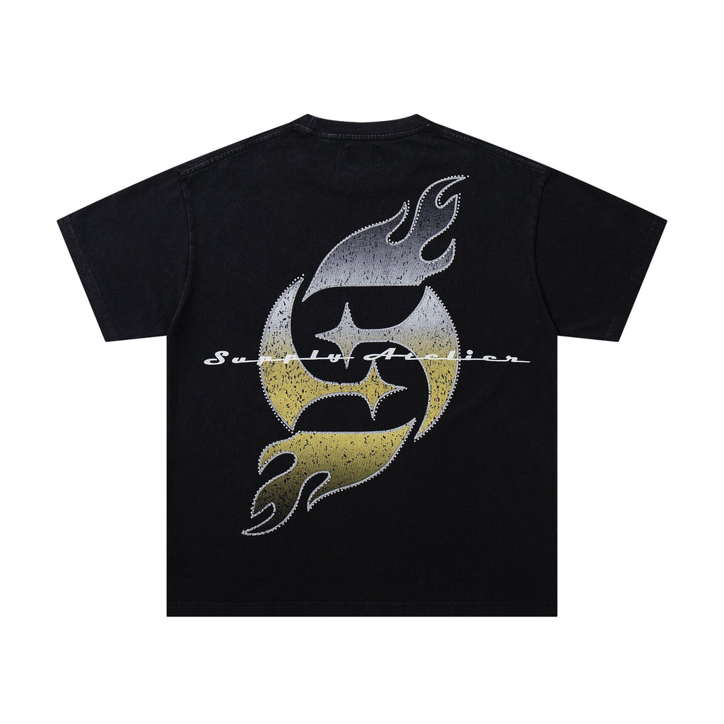 SUPPLY TEE Heaven Angel Flame Graphic T-Shirt ¡ª back
