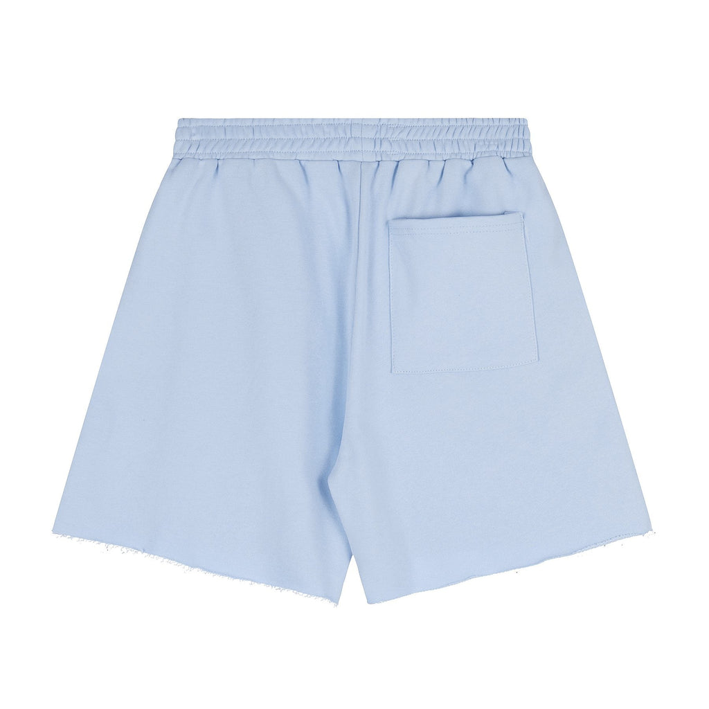 Sp5der Curved Wordmark Raw-Hem Shorts ¡ª back