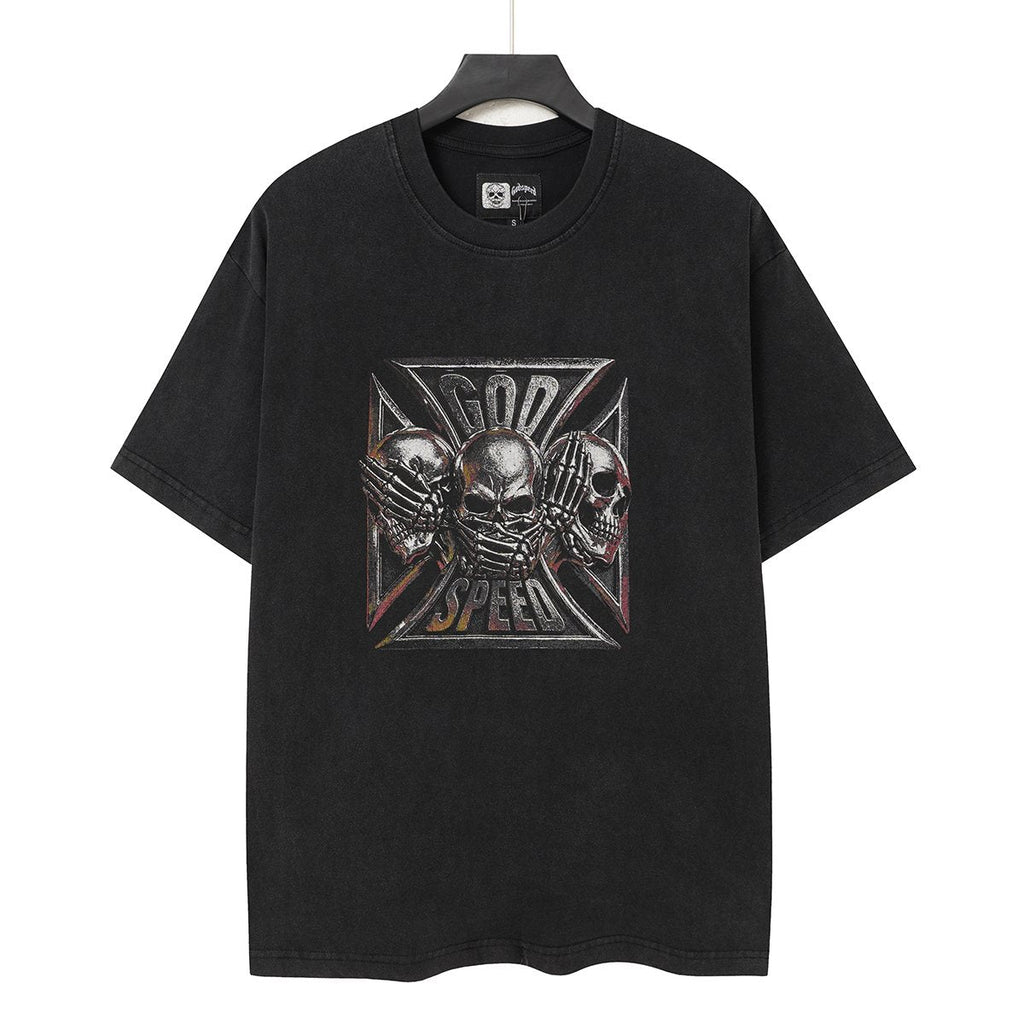 Godspeed Out of Many One Skull Graphic T-Shirt ¡ª front