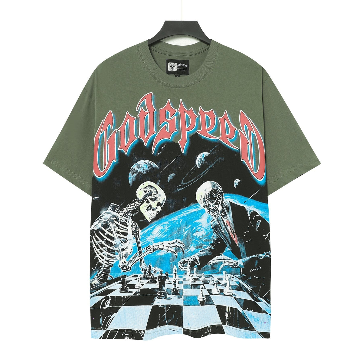 Godspeed Skeleton Chess Graphic T-Shirt ¡ª hero