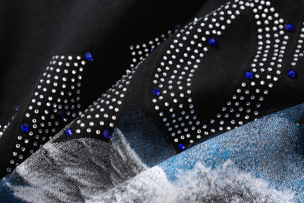 MIXED EMOTION Studded Angel Graphic T-Shirt ¡ª detail