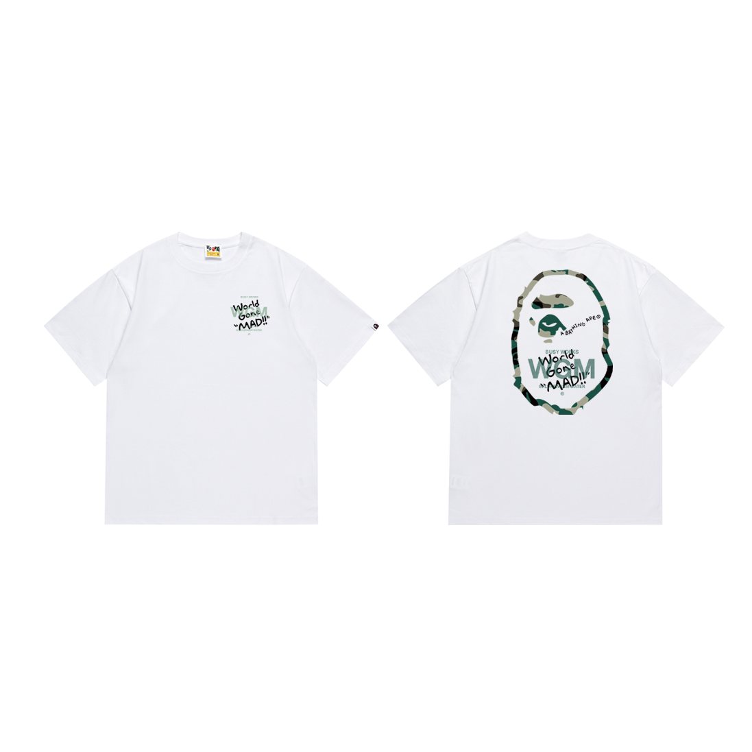 BAPE World Gone Mad Ape-Head Graphic T-Shirt ¡ª front