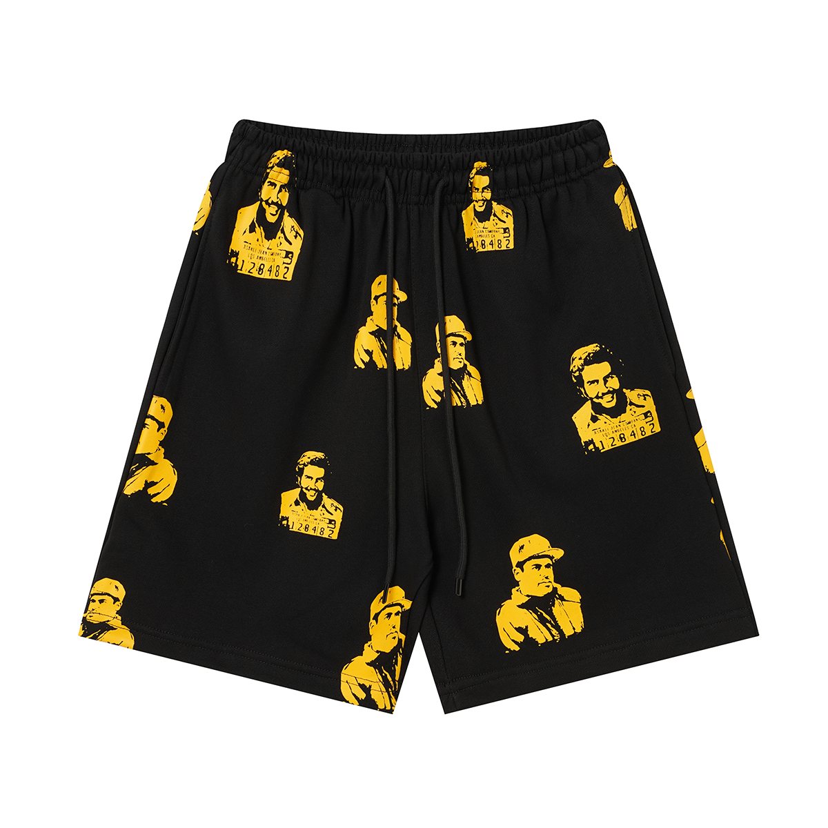 ASAALL All-Over Portrait Graphic Drawstring Shorts ¡ª hero