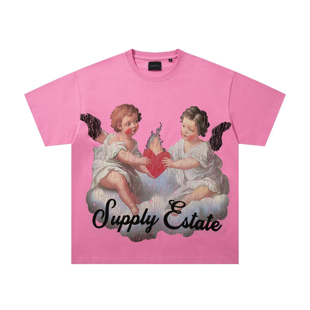 SUPPLY TEE Cherub Flame Graphic T-Shirt ¡ª front