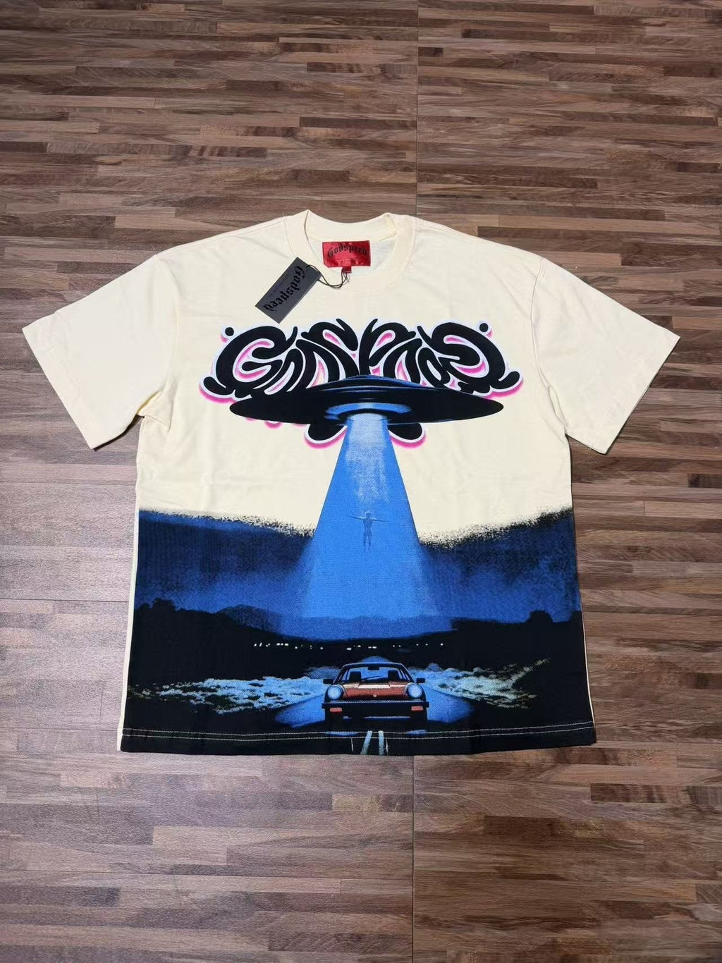 Godspeed UFO Car Graphic Short-Sleeve T-Shirt ¡ª front