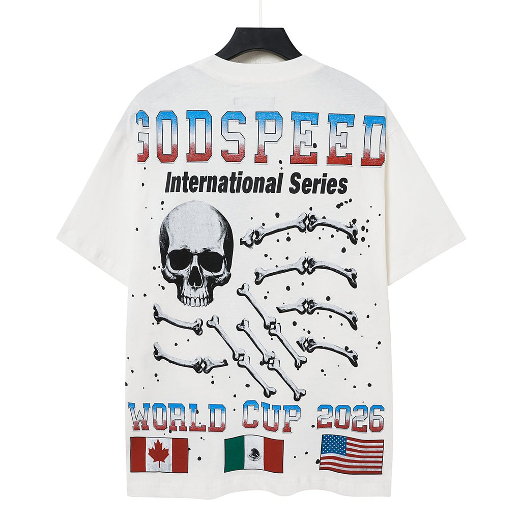 Godspeed World Cup 2026 Skull Globe T-Shirt ¡ª back