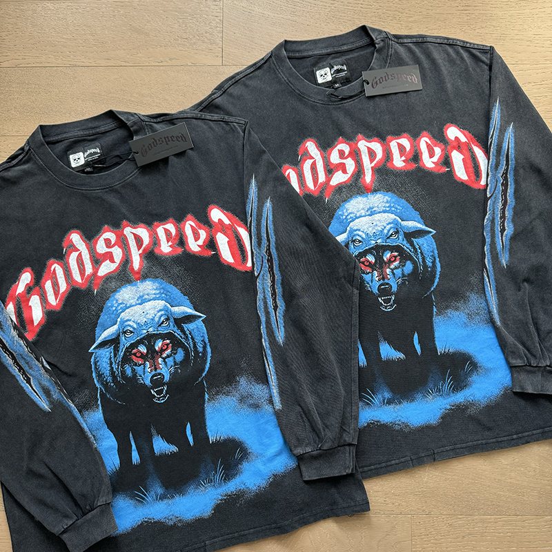 Godspeed Bear Graphic Long-Sleeve T-Shirt ¡ª context