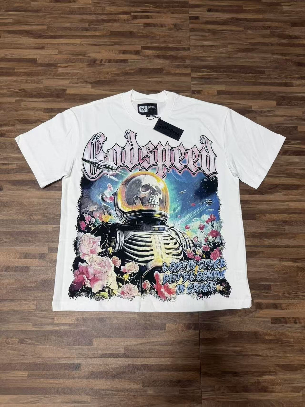Godspeed Astronaut Floral Graphic T-Shirt ¡ª context