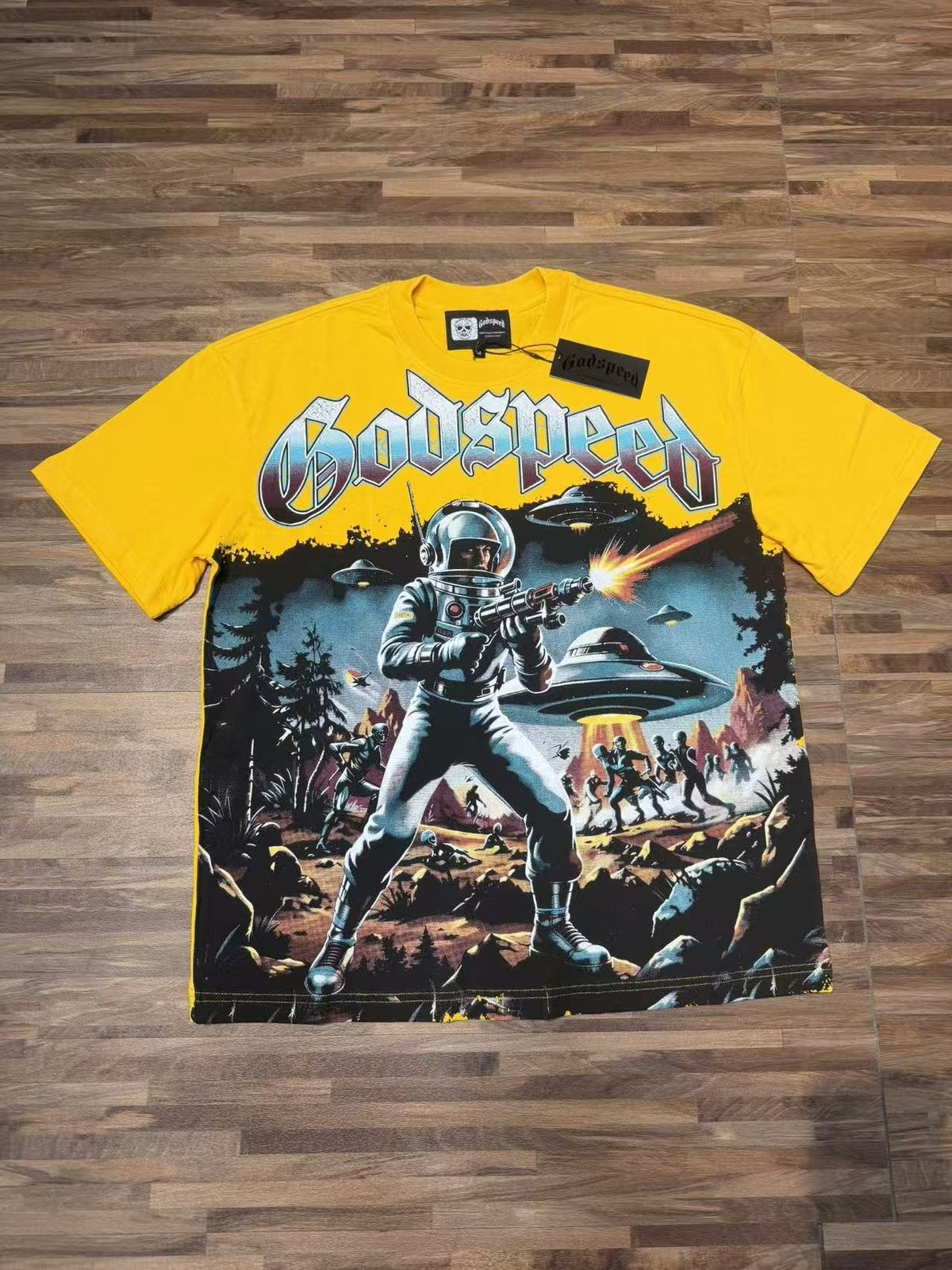 Godspeed Astronaut Sun-Eye Graphic T-Shirt ¡ª front