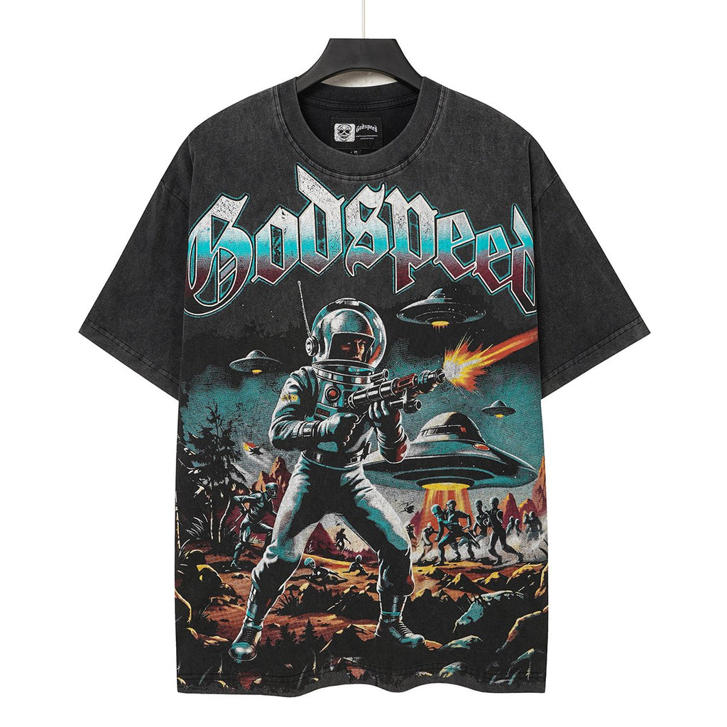 Godspeed Astronaut Sun-Eye Graphic T-Shirt ¡ª front