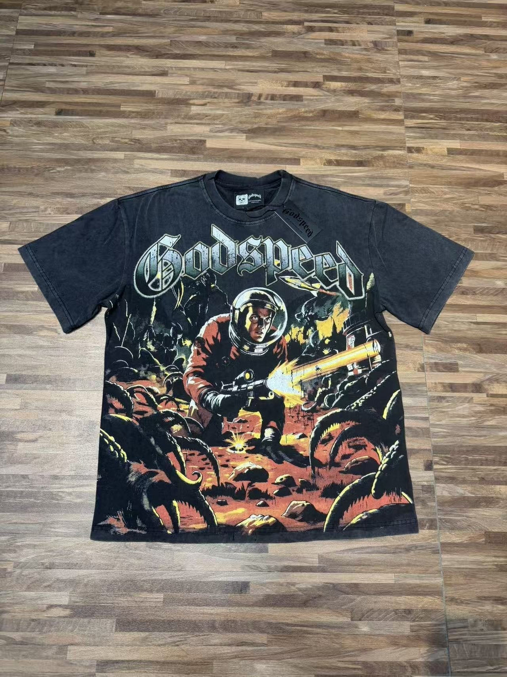 Godspeed Astronaut Sun-Eye Graphic T-Shirt ¡ª front