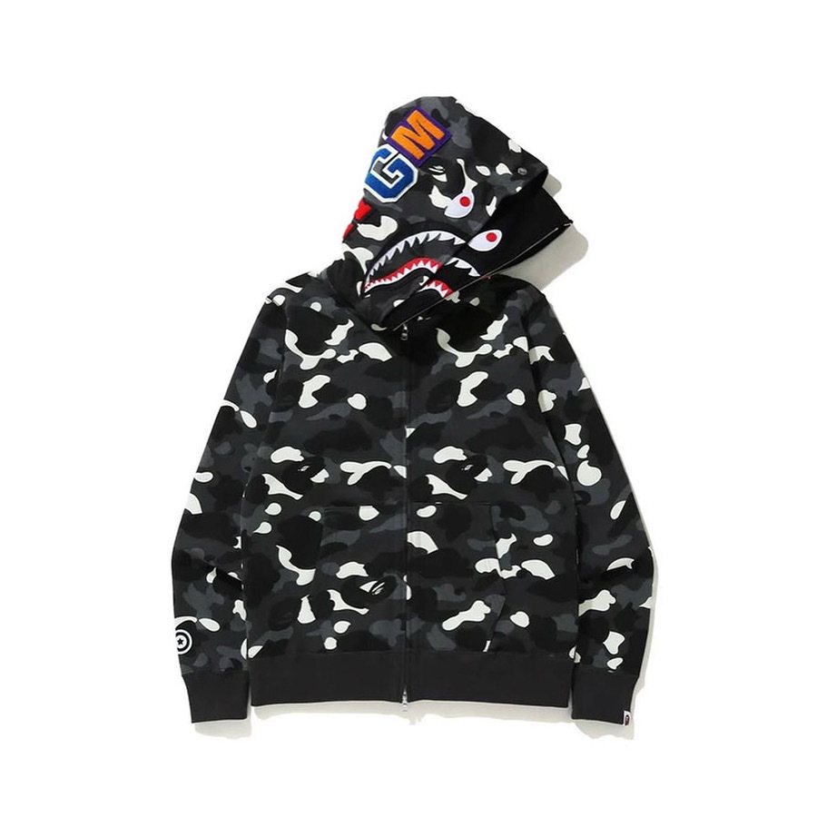 BAPE Shark Camo Full-Zip Hoodie ¡ª hero