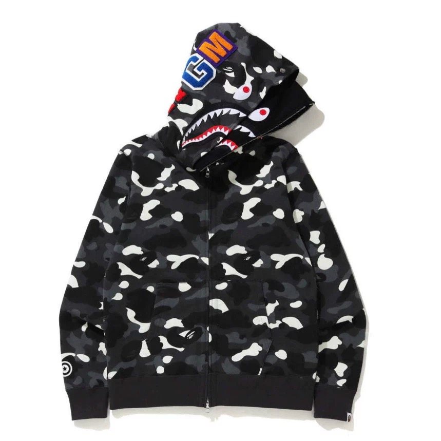 BAPE Shark Camo Full-Zip Hoodie ¡ª hero