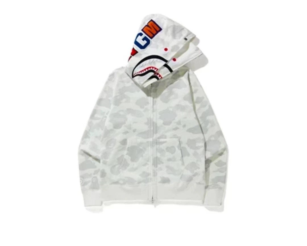 BAPE Shark Camo Full-Zip Hoodie ¡ª front
