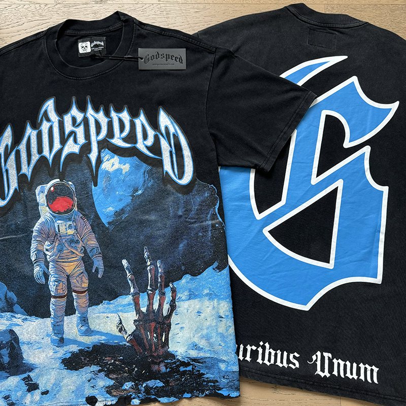 Godspeed Astronaut Moon Graphic T-Shirt ¡ª context