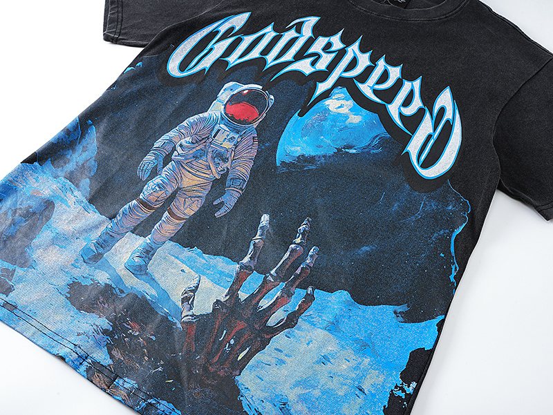 Godspeed Astronaut Moon Graphic T-Shirt ¡ª detail